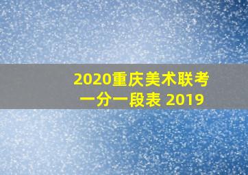 2020重庆美术联考一分一段表 2019